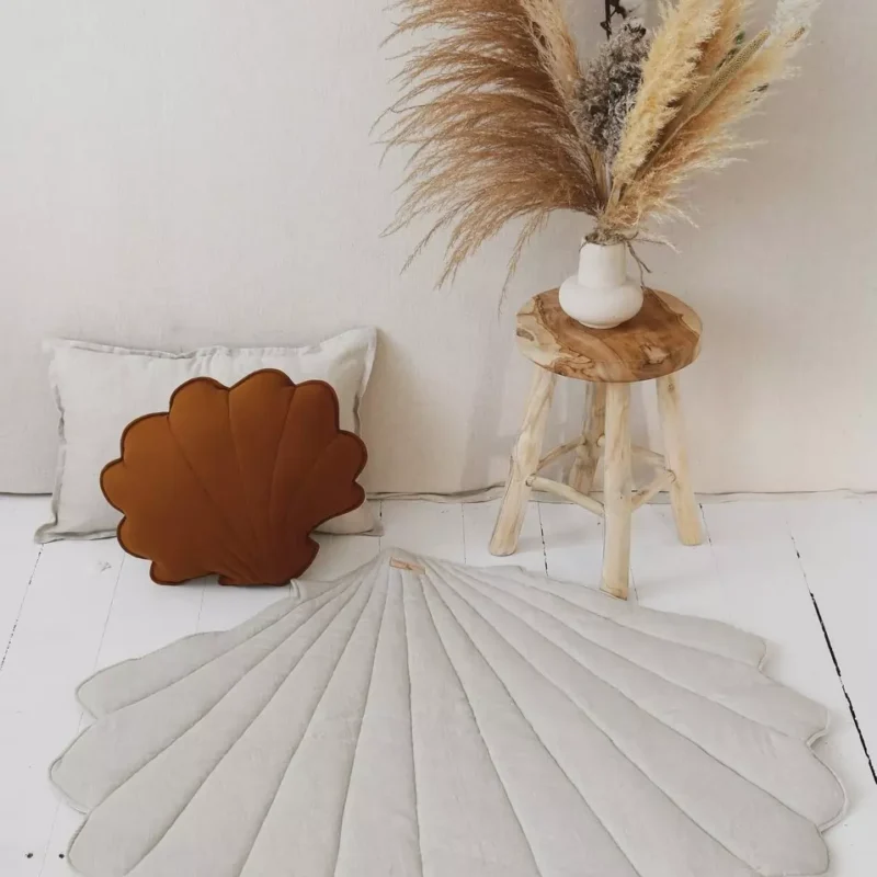 lniana mata muszla piasek mata podłogowa