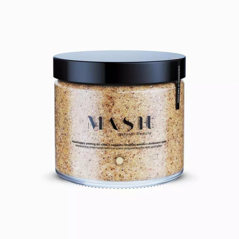 mash naturalny peeling wanilia z drobinkami złota naturalne kosmetyki