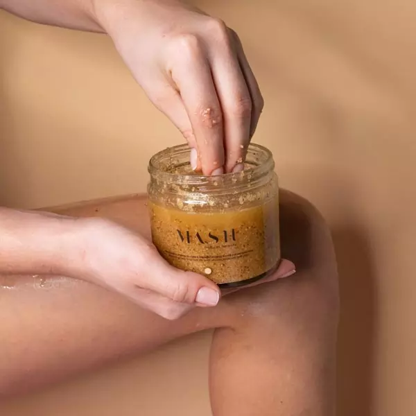 mash peeling wanilia z drobinkami złota naturalny kosmetyk