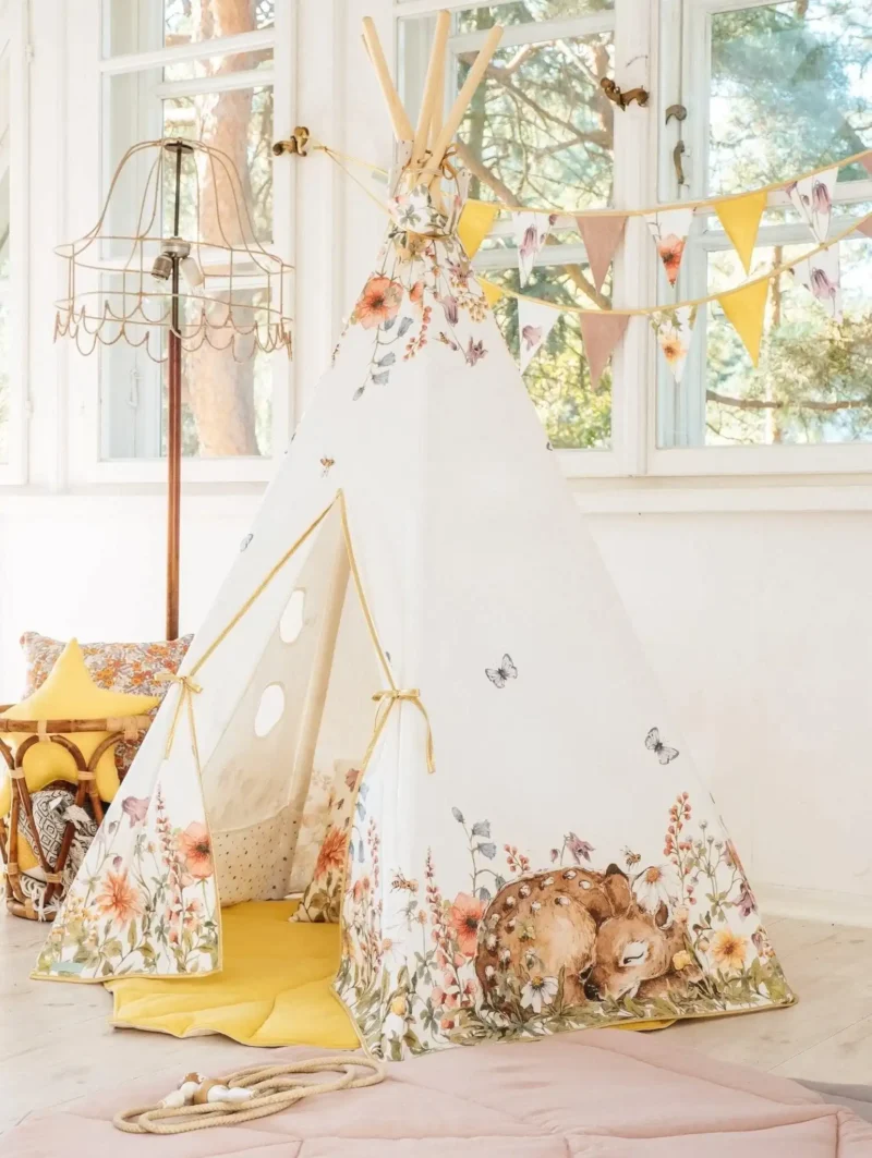 namiot tipi kolekcja polne kwiaty dla dziecka