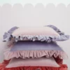 Dekoracyjne welwetowe poduszki z falbanką do salonu do sypialni dla dziecka luuv concept polska marka